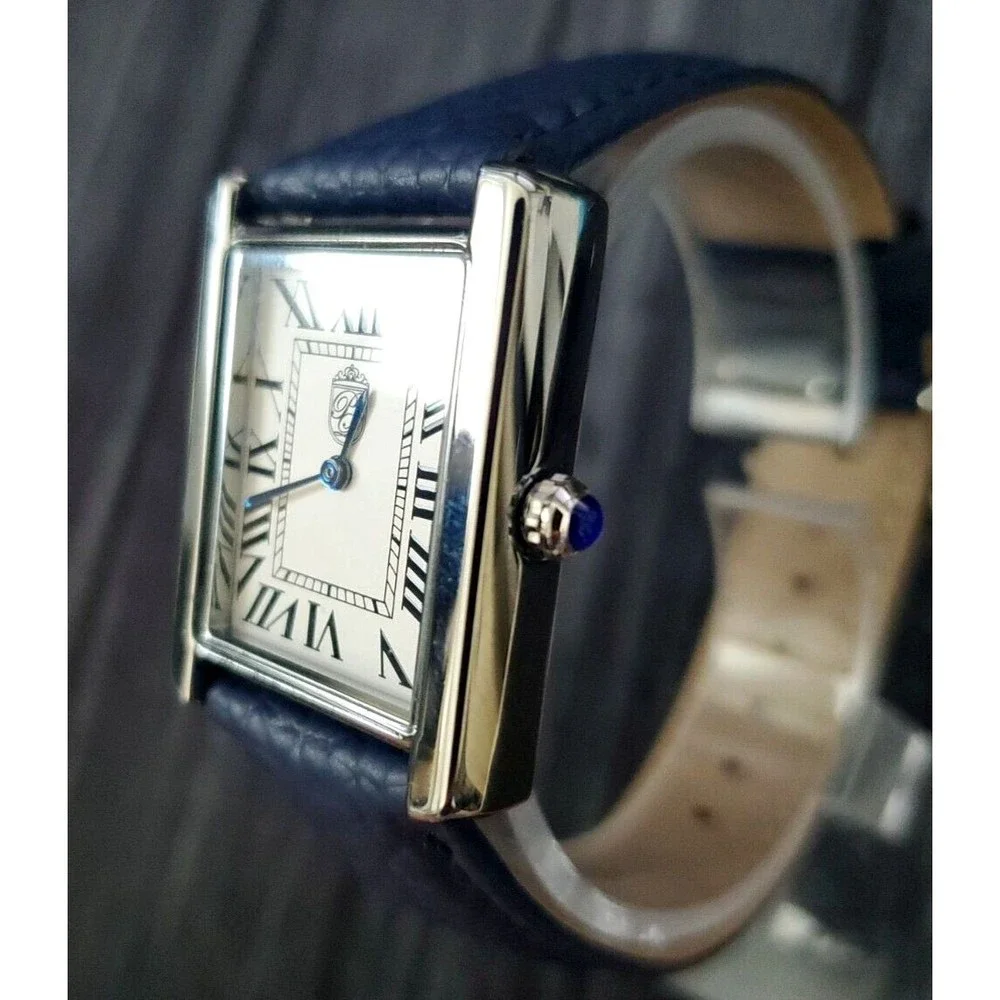 Pierre Lucerne 1888 Classic Swiss Inspired Vintage‎ Styling Mens Watch Blue Band